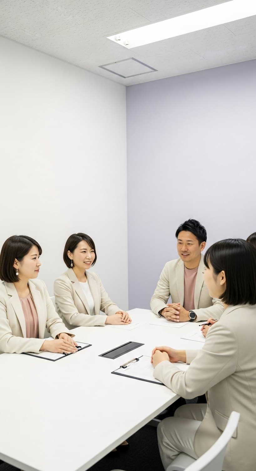 Équipe réunie autour d'une table de travail